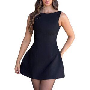 Round Neck Sleeveless Mini Dress